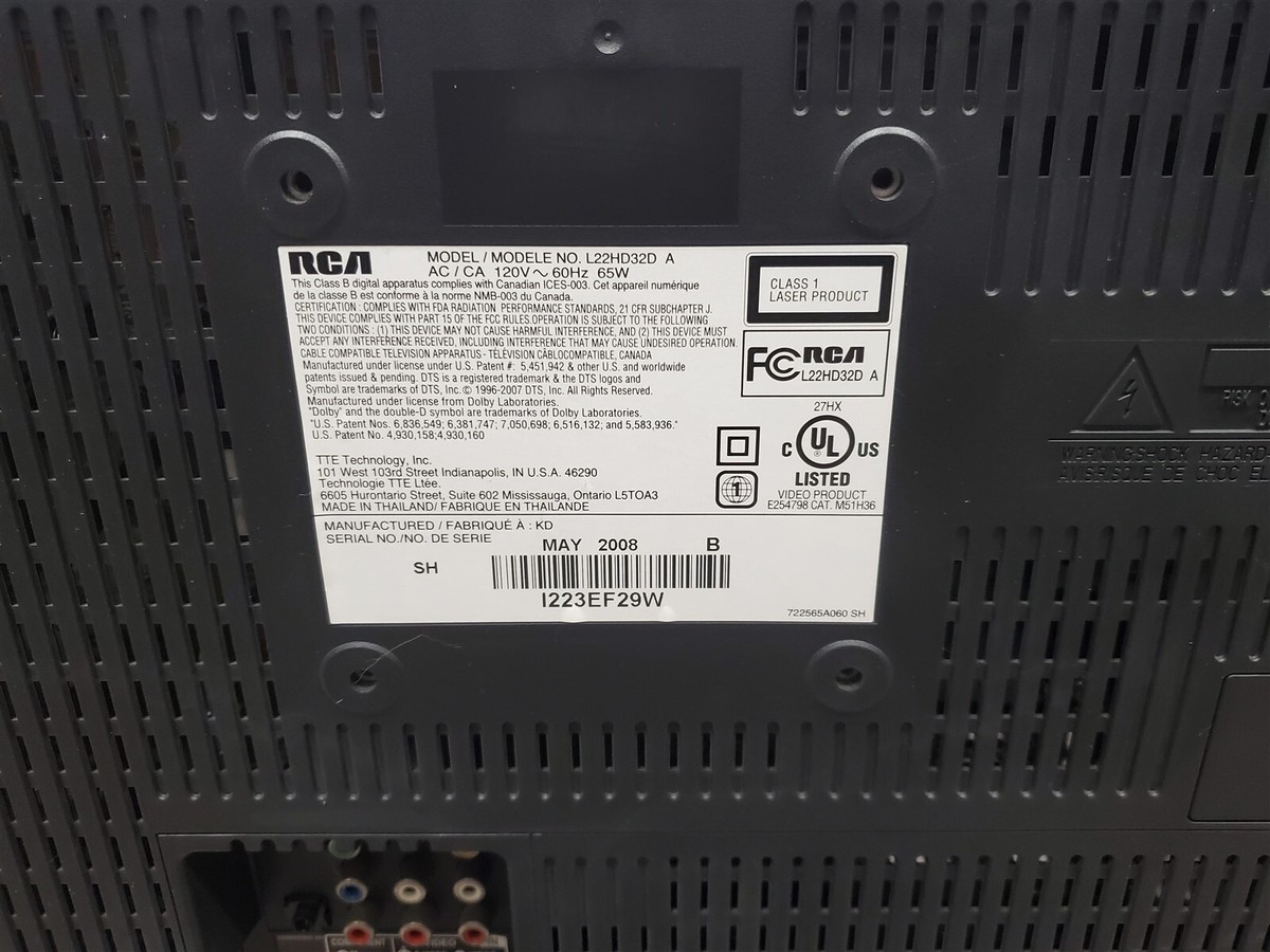 RCA L22HD32D 22