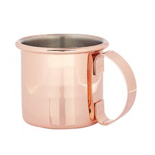 Copper Straight Jigger Mug Cocktail Spirit Measure Lined at 10, 25, 35 & 50ml