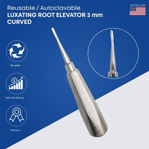 Luxating Root Elevator Dental Set of 6 Pcs Stainless Steel Dental Instruments - Picture 3 of 7