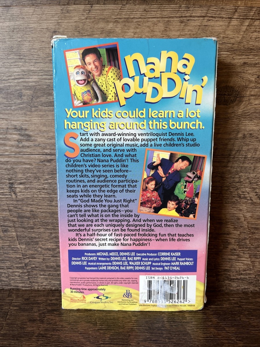 Nana Puddin' God Made You Just Right VHS VCR Video Dennis Lee RARE