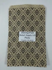 6" x 9" Damask Print Design Paper Merchandise Bag Retail Shopping