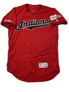 MLB Authenticated - Red Cleveland Indians Jersey Issued To Mike Freeman