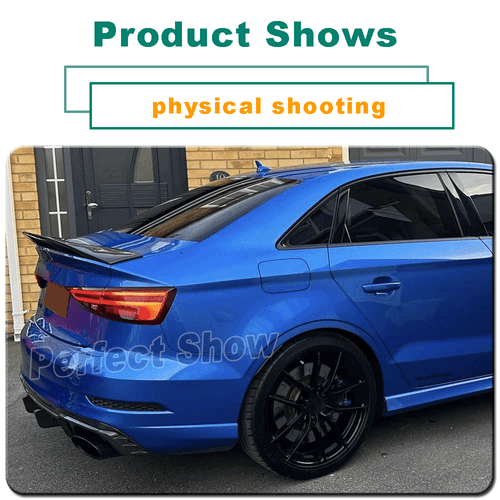 Difusor de carbono difusor trasero alerón faldón trasero se adapta a Audi RS3 8V 2017-2019 - Imagen 4 de 14