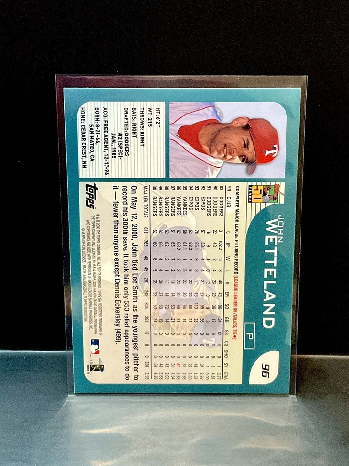 2000 Topps 50 Years John Wetteland #96 - Texas Rangers | eBay