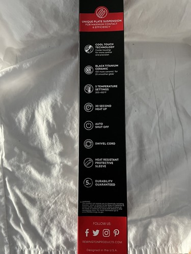 NEW Remington Salon Collection Air3D Slim 1” technology slim hair straightener - Picture 12 of 13