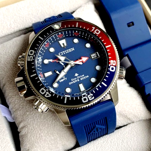 Montre de plongée à cadran bleu Citizen Aqualand Promaster BN2038-01L LIVRÉE AUJOURD'HUI - Photo 1/5