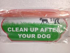 Small Metal Yard Sign Please Clean Up After Your Dog 
