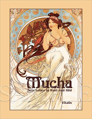 [画集] ALPHONSE MUCHA 8.5x11 Vintage Alphonse Mucha Fine Art Nouveau Print Picture