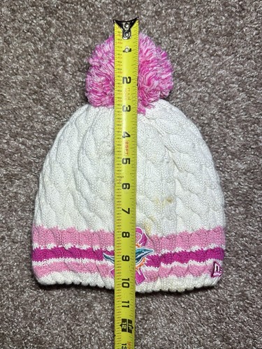 New Era Womens Beanie Cap NFL Miami Dolphins BREAST CANCER AWARNESS White Pink - Picture 6 of 16