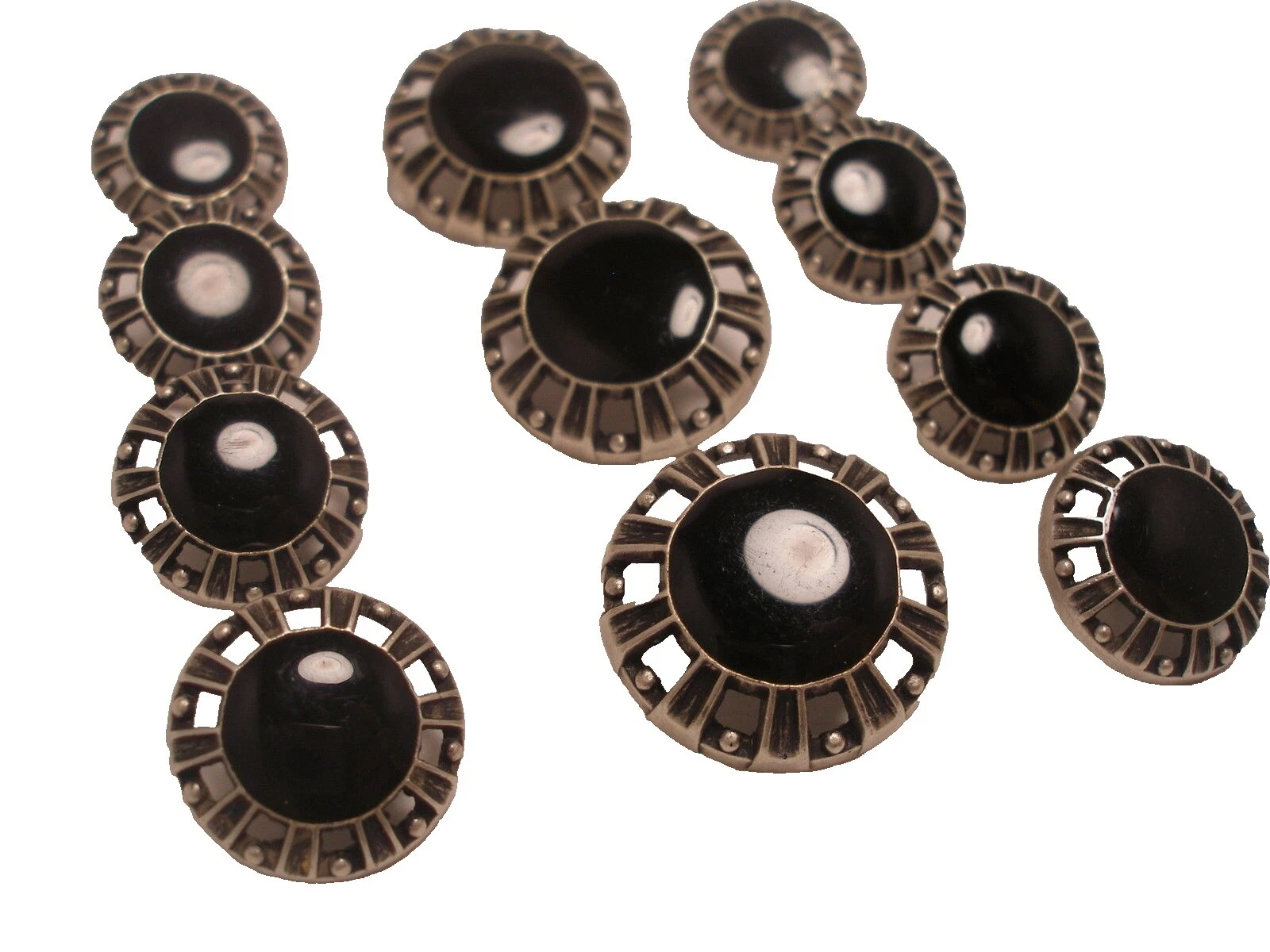 Black Enamel Sewing Buttons