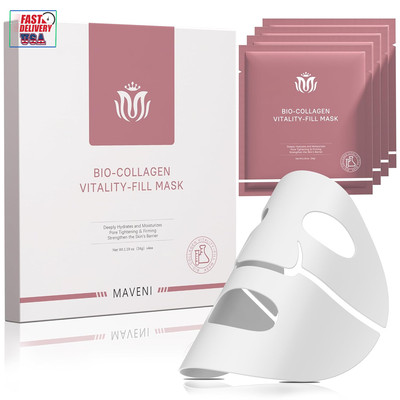 Bio-Collagen Face Masks, Real Deep Collagen Mask, Vitality-Fill Deep Hydrates, F