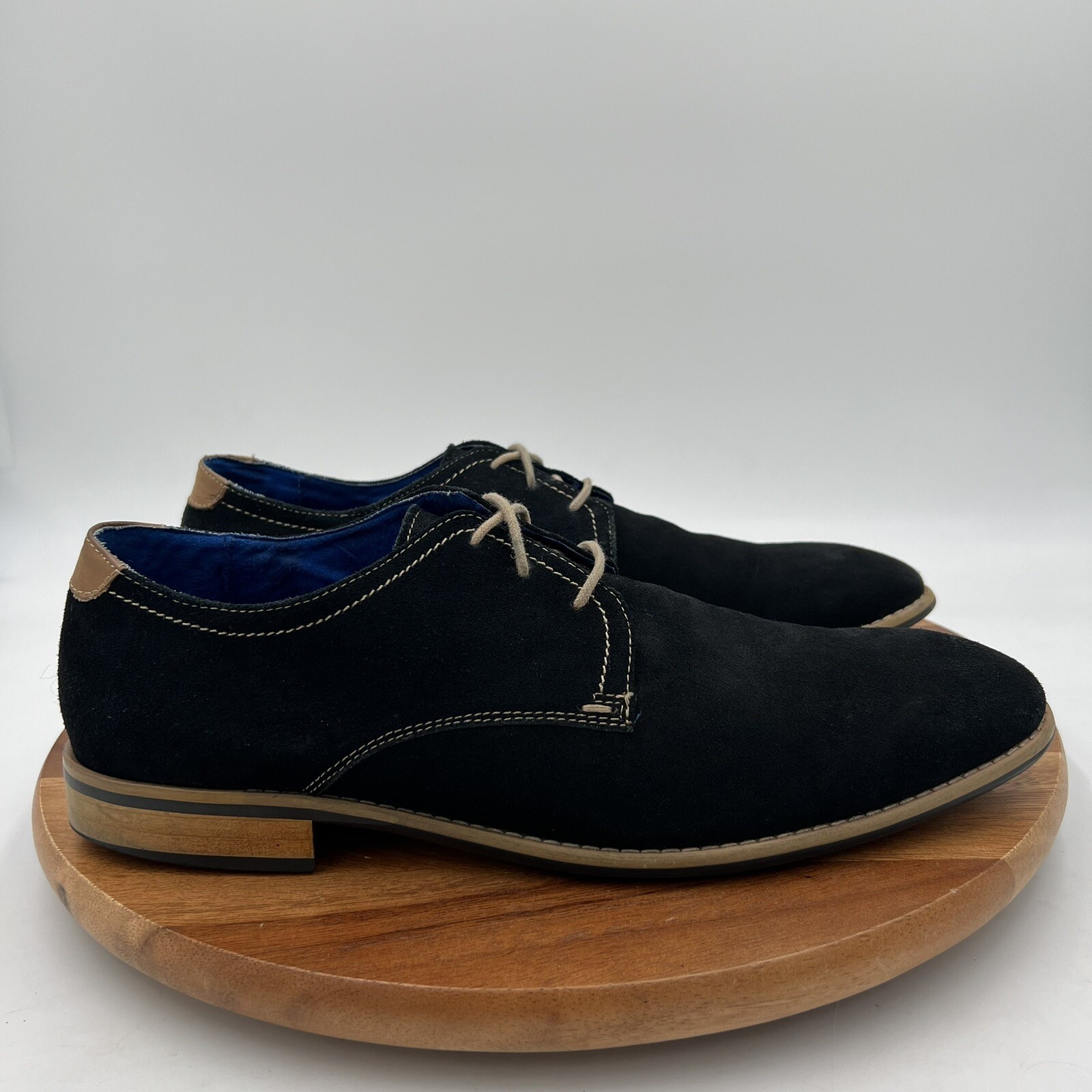 SAOLA Scarpe eleganti derby uomo Steve Madden P ELVIN nere in pelle scamosciata taglia 12 M