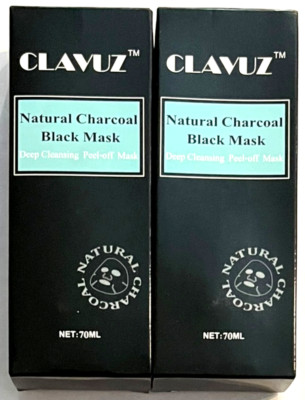 CLAVUZ Natural Charcoal Black Mask - Deep Cleansing Charcoal Mask - 70ml - 2Pk