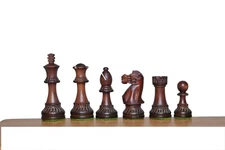 THE PARKER BURNT SERIES LUXURY CHESS PIECES SET - HAND CARVED CHESSMEN - BURNT