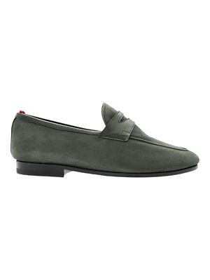Bally Plumy 6237975 Men's Agata Calf Nubuck Grained Leather Loafers MSRP $720