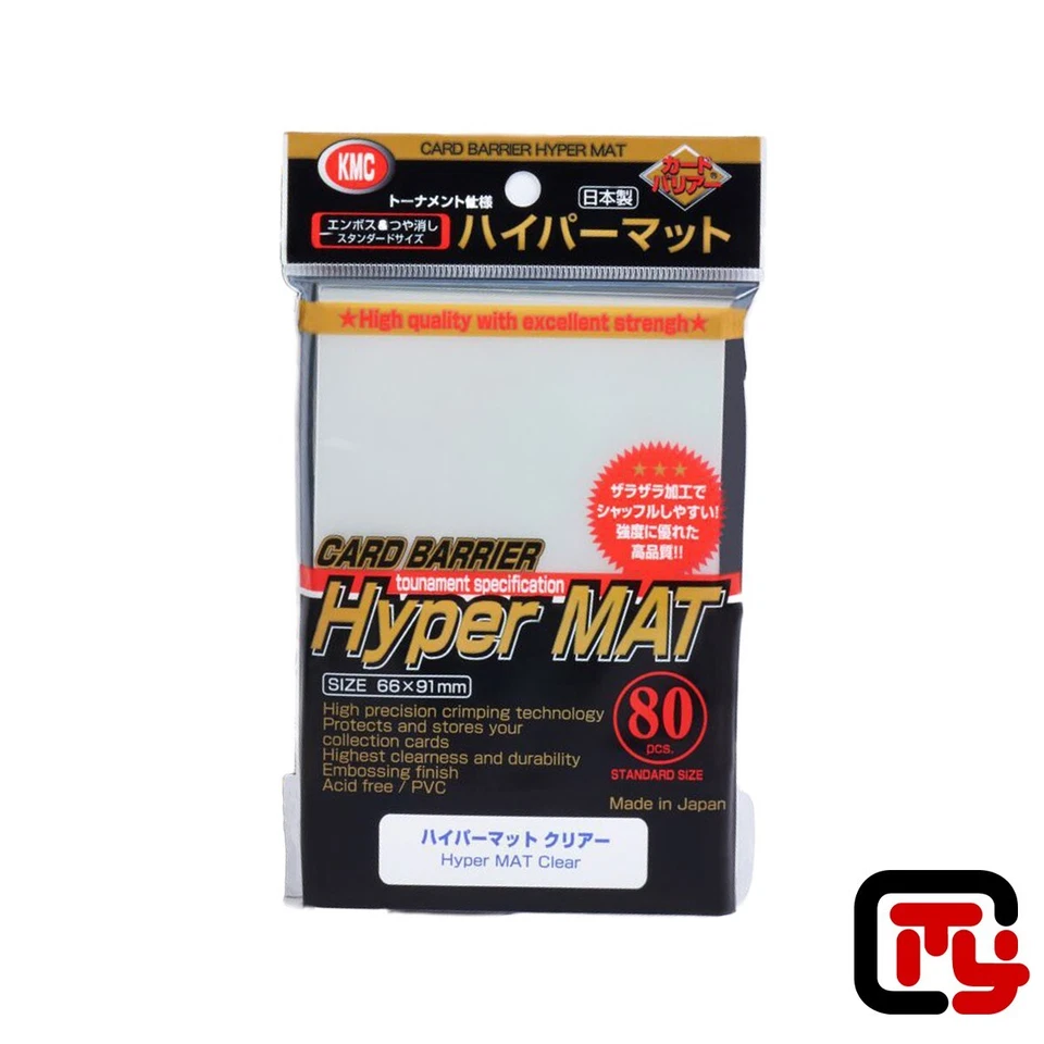 80 Protèges Cartes KMC Standard Sleeves - HYPER MAT CLEAR - 66x91mm