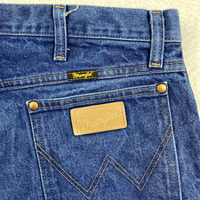 Wrangler Vintage Jeans Mens 38x33 Western Rodeo Cowboy Cut Workwear Blue Denim