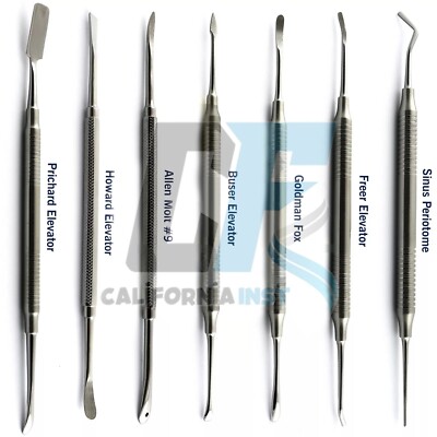 Dental Periosteal Elevators Implant Sinus Life Surgical Instruments CE Set Of 7