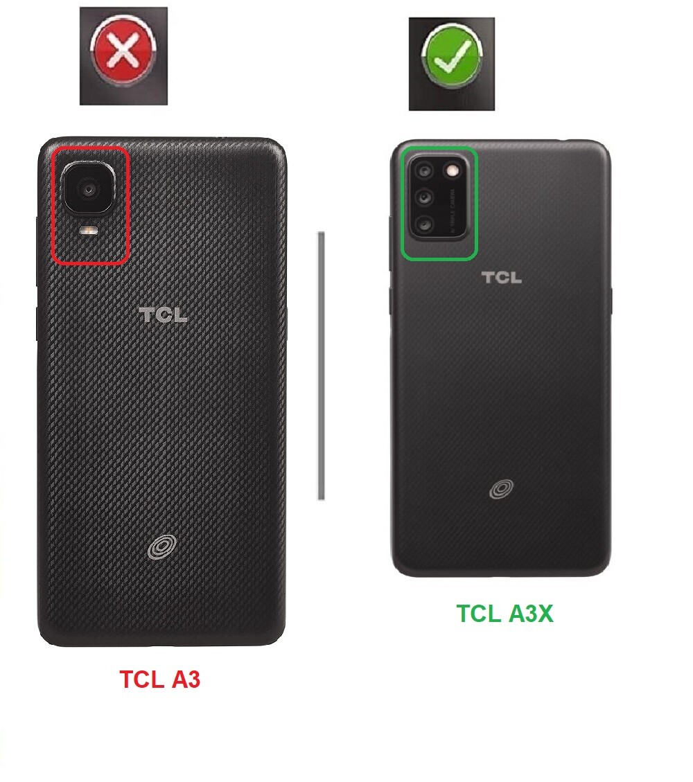 For TCL A3X/ Straight Talk TCL A3X, Shockproof Hybrid Case Cover+