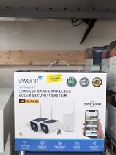 Swann~MaxRanger~NEW~SEALED~4K Long Range Wireless Solar Security System Hub Stor