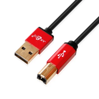 JUICEBITZ Cavo DAC audio premium USB 2.0 schermato USB A a tipo B oro interconnessione cavo