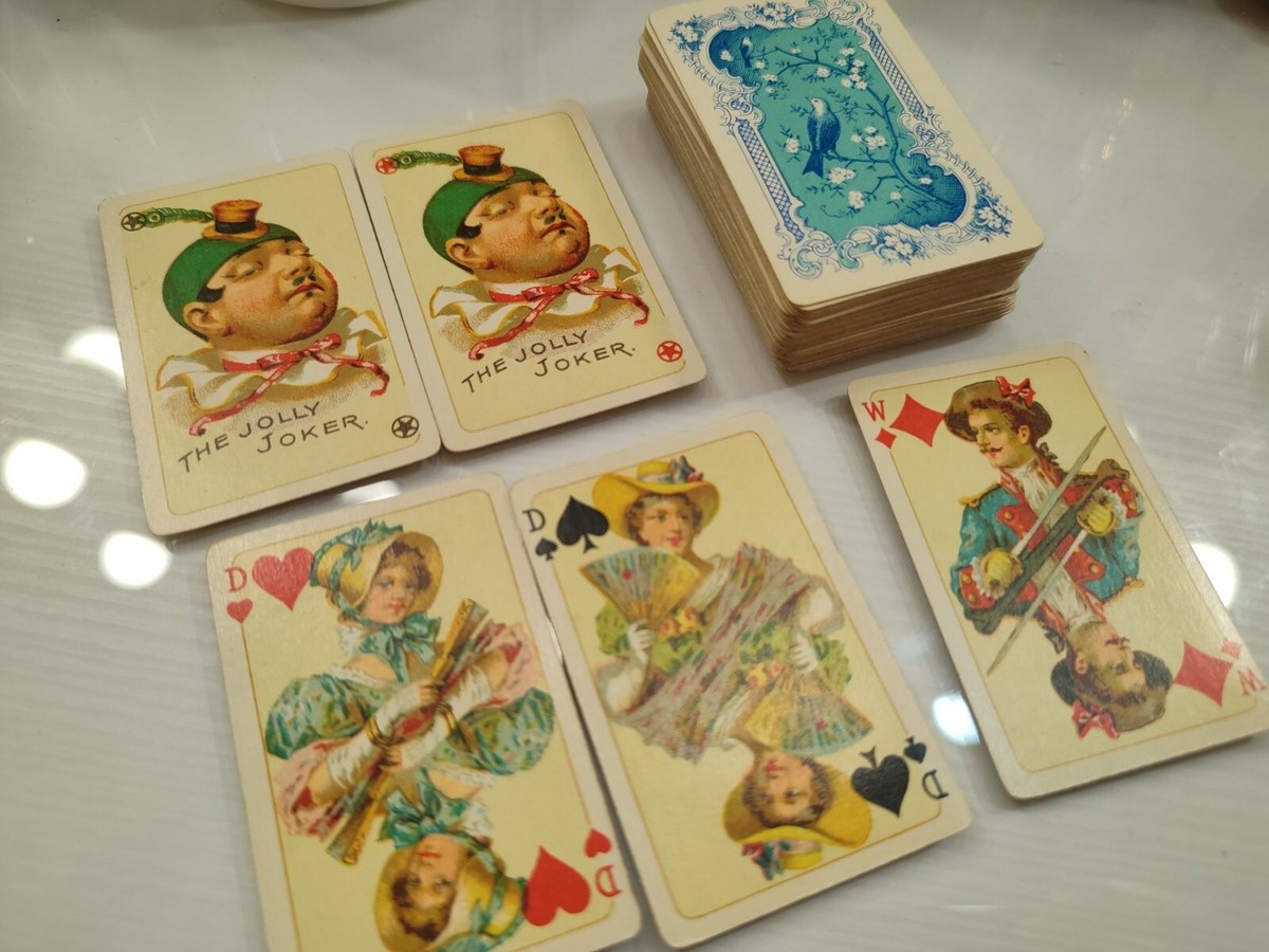 Vintage playing cards Retro style 1960s' Full deck