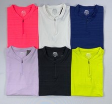 Womens Slazenger Blade Textured Hydro-Dri Golf Partial Zip Sleeveless Polo Shirt
