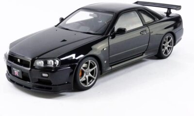 AutoArt 1/18 Nissan Skyline GT-R (R34) V Spec II Black Pearl