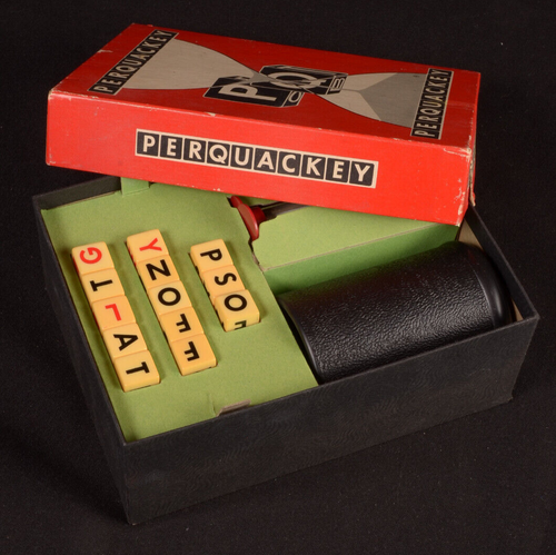 Perquackey Game Word Letter Crossword Lakeside Toys 1956 Vintage