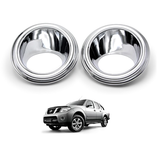 Chrome Fog Lamp Spot Light Cover For Nissan Frontier Navara D40 2007