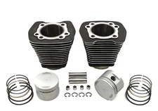 Evolution Cylinder and Piston Kit Black for Harley Davidson by V-Twin
