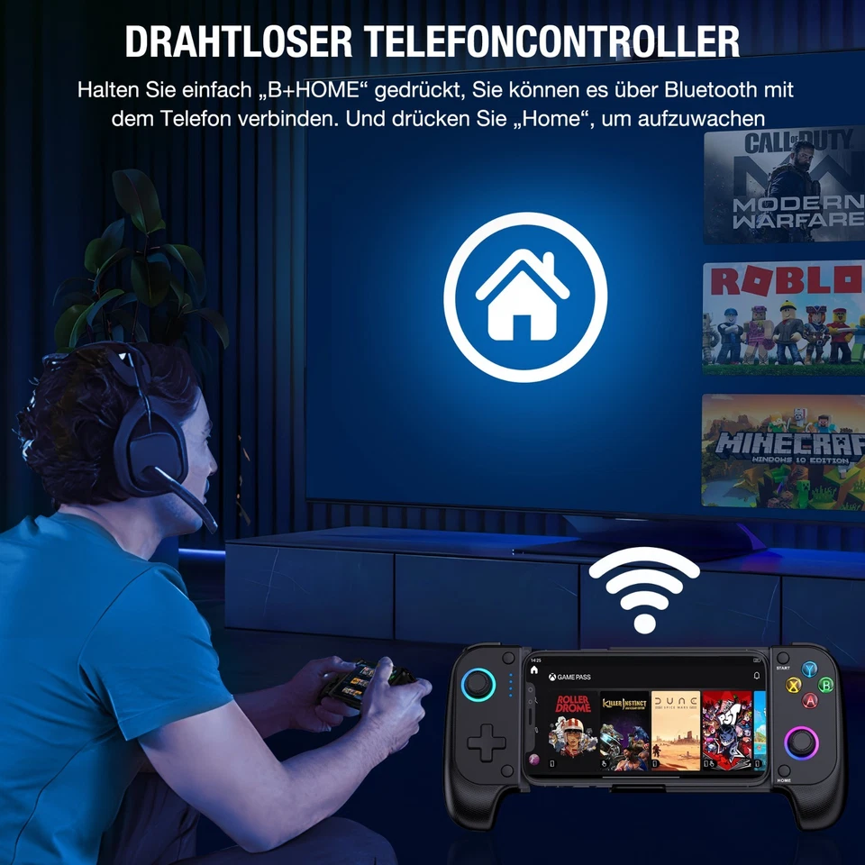 für Android/iOS mit Hall Effect Joystick Moible Gaming Smartphone Controller - Bild 2 von 4