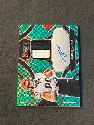 2025 Panini Select Andrei Iosivas Signature Memorabilia Green Prizm 2/5 #SME-AIS