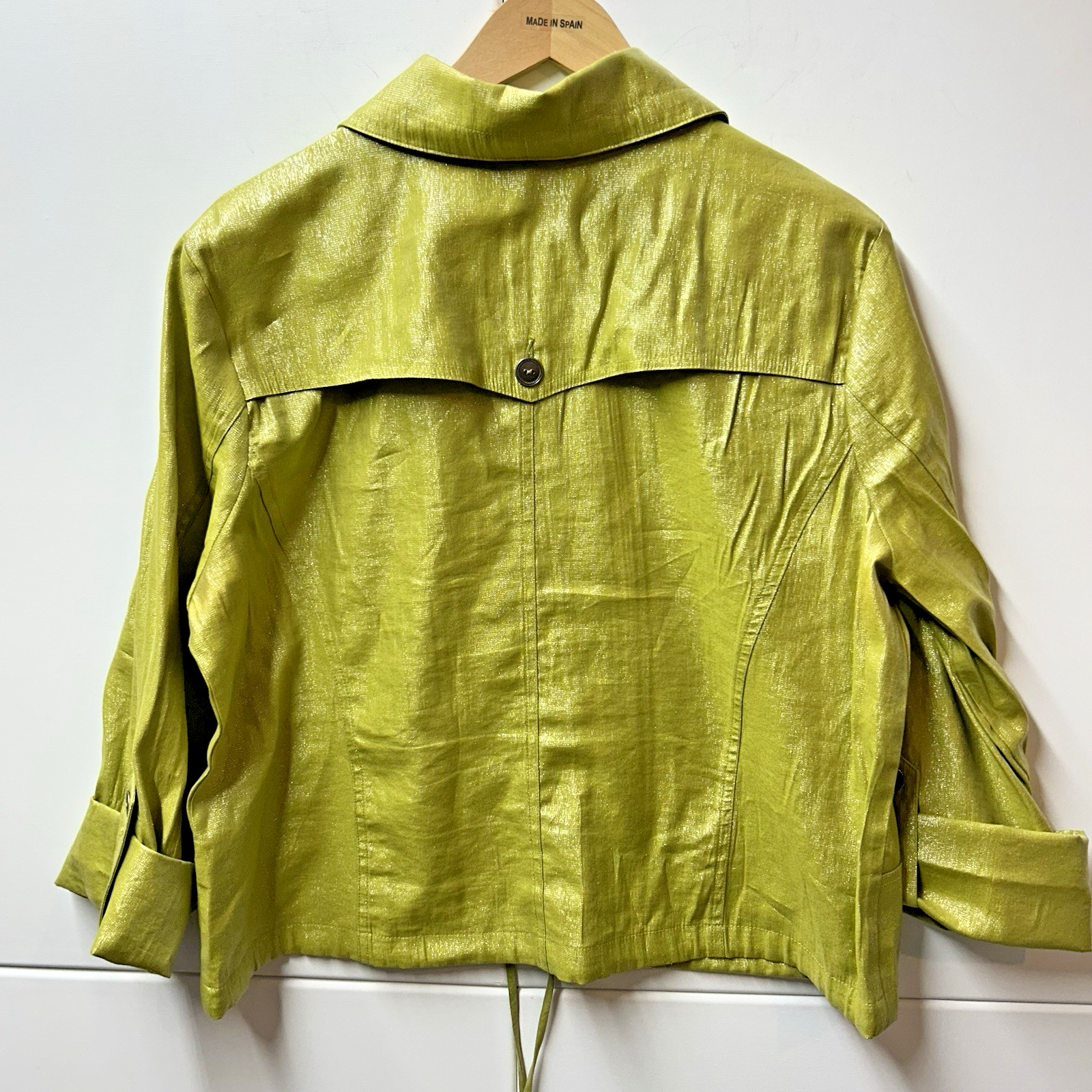 Ruby Rd Twilight Lime Metallic Light Jacket Shirt… - image 3