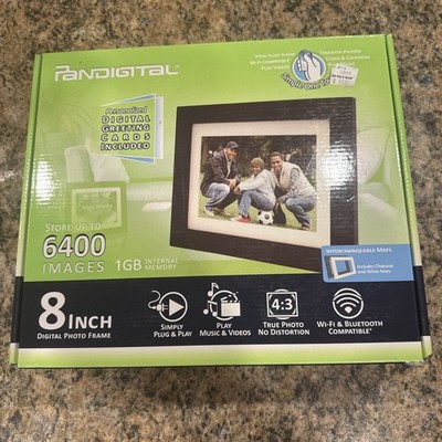 Pandigital 8'' LCD Photo Frame Stores 6400 Images Simple Operation No PC Required