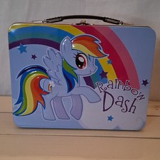 Lonchera de metal Vandor My Little Pony Rainbow Dash Hasbro 2014 #42170 nueva sin etiquetas