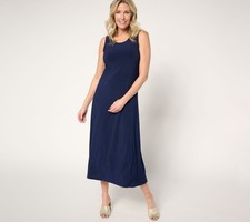 Fashion Women's Petite Dress 1XP Como Jersey Tank Maxi Blue A699002