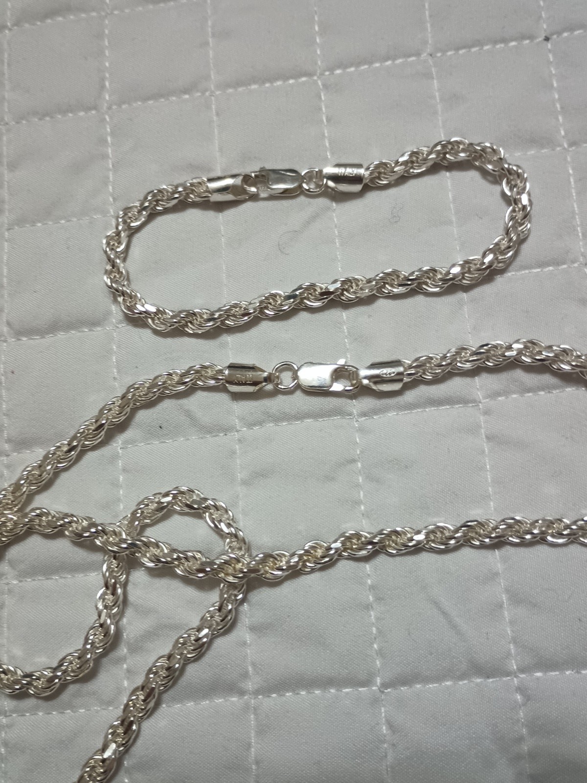 Heavy Solid Sterling Silver 925 High Polished Rop… - image 10