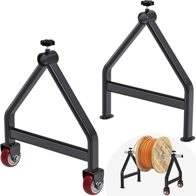 Wire Spool Rack, Portable Cable Caddy, Steel Fully Welded Wire Rack Dispenser fo