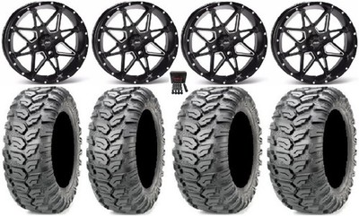 ITP Tornado 14'' Wheels Black 29'' Ceros Tires Yamaha Viking Wolverine