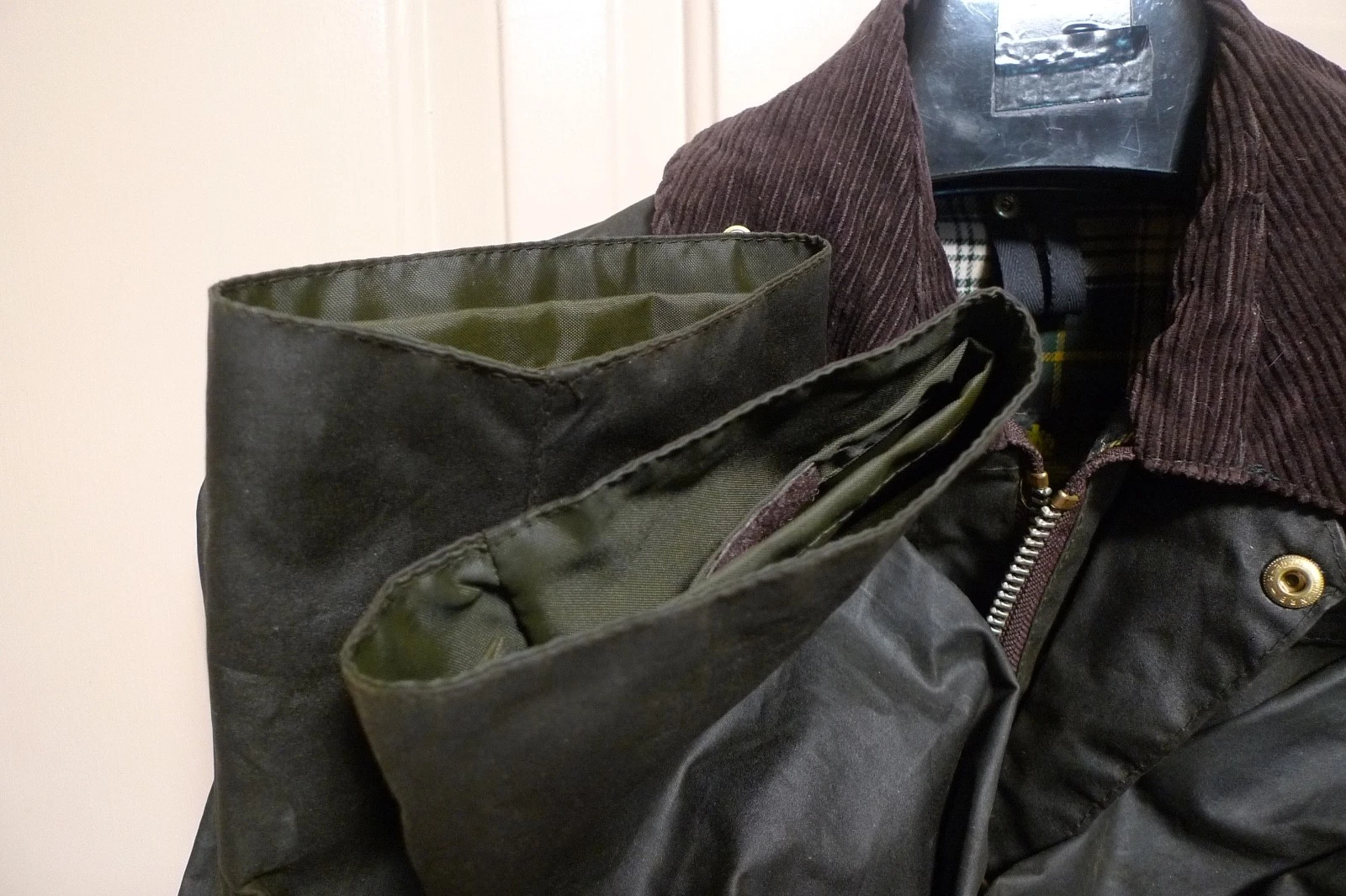 BARBOUR - A200 BORDER WAX COTTON JACKET - SAGE - MADE IN UK - EXCELLENT - 36 image 3
