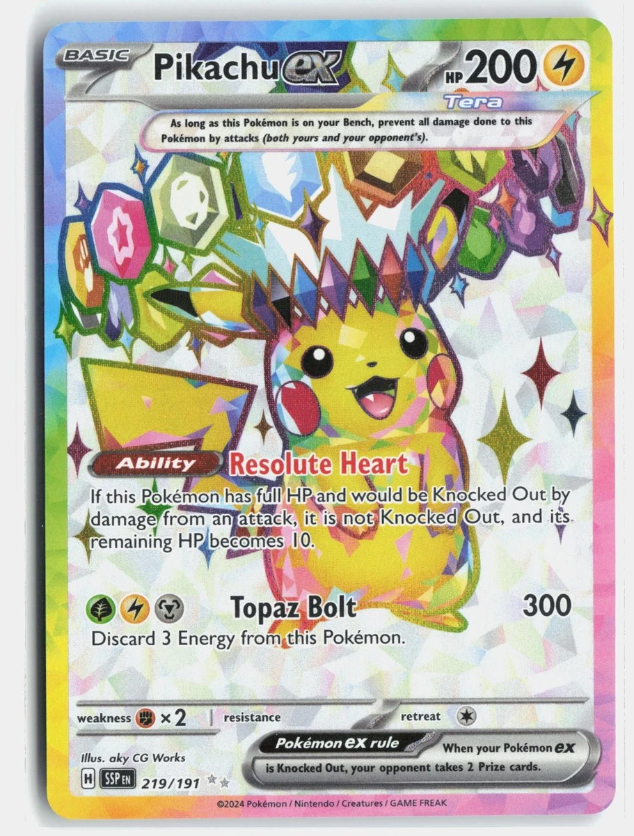 Pikachu Ex 219/191 Sv08: Surging Sparks for sale | eBay