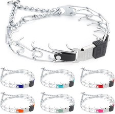 Used-Herm Sprenger Chrome Plated Steel Dog Collar w/Buckle  Biothane Insert