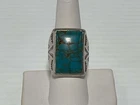 New ListingVintage Blue Turquoise Mens 925 Silver Navajo Native American Ring