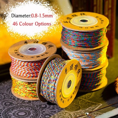 0.8mm-1.5mm Cotton Cord Thread For DIY Bracelet Necklace Braided String Jewelry