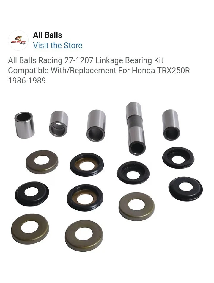 All Balls Racing 86-89 本田 TRX250R 摇臂联动密封套件 27-1207  — 第 3/4 张图片