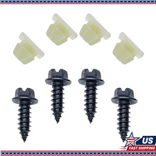 Stainless Steel Self-tapping License Plate Screw Kit Nylon Inserts Securing Fra Stainless Steel Self-tapping License Plate Screw Kit Nylon Inserts Securing Fra