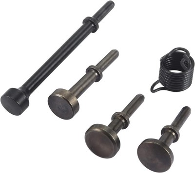5 Pcs Smoothing Pneumatic Air Hammer Chisel Bits Tools Kit Black 