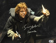 Sean Astin Signed 11x14 Photo Lord of the Rings Autograph Beckett Witness
