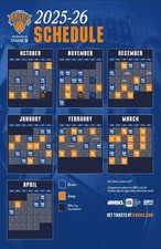 New York Knicks 2025 2026 Season Schedule Official NBA Poster